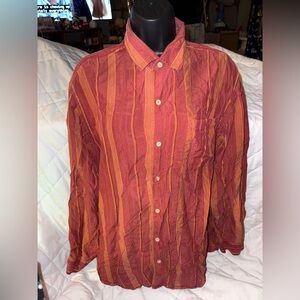 Tommy Bahama Silk Cotton Striped Button-Down Long Sleeve